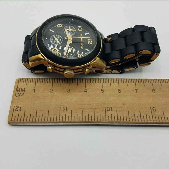 Michael Kors MK Designer Black MK-5191 Quartz Watch Unsiex - Picture 2 of 4